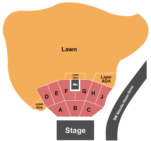 Hayden Homes Amphitheater Bend Amphitheatre Seating Chart